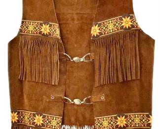 Fringed Vest with Brutalist Hardware