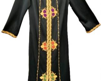 VINTAGE ornate embroidered Caftan Gown