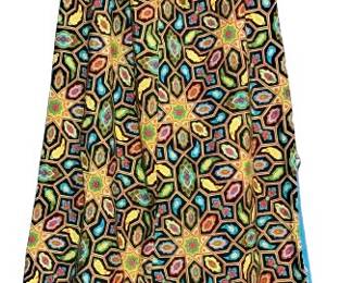 Exotic Print 1960s Maxi Skirt