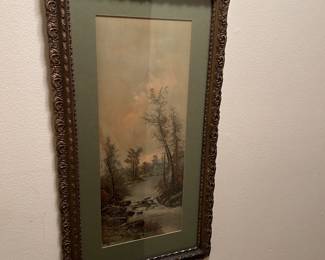 Lovely outdoor scene picture on hallway wall