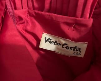 Vintage Victor Costa taffeta gown