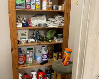 Extra area in pantry - cleaning items 
