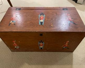 Old wooden toy box