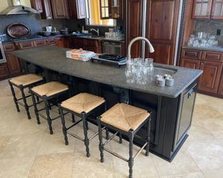 Four counter height barstools 