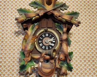 Large Black Forrest Cuckoo Clock, works. 
