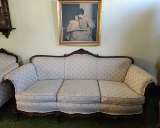 Victorian Style parlor sofa and chair. 