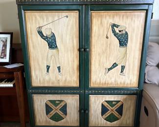 Beautiful Golf Themed Cabinet