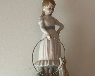 Lladros girl with hoop