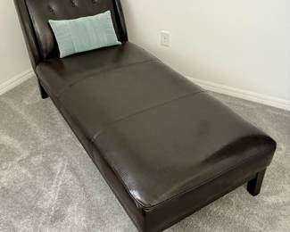 Leather Chaise Lounger.