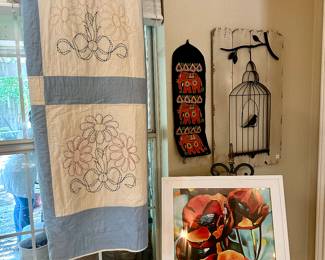 Quilt and Red Poppy Festival signed art