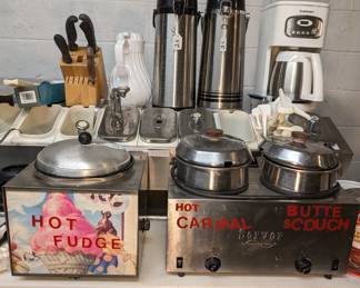 Hot Fudge-Hot Carmel-Butter Scotch Warmers, Coffee Coffee Dispenser - Coffee Pot