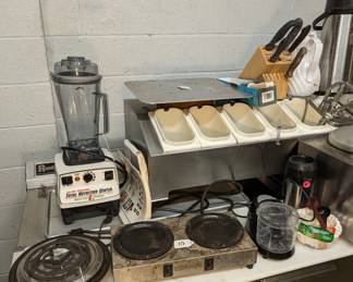 Blender - Hot Plate - Coffer Pot Warmer - Ice Condiment Containers - Cake Display - Knife Rack - Coffee Bean Grinder
