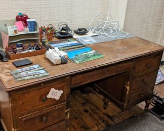 Wooden Desk - Office Suppies