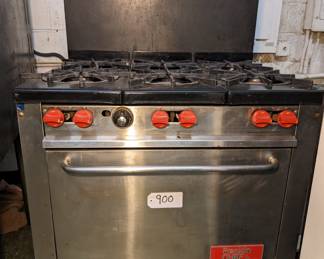 Franklin Chef Commercial six burner gas stove and oven