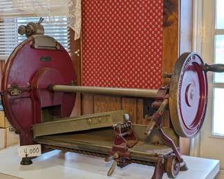 One of the First Bread Slicers. This is a museum piece.