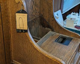 Vintage Oak Cash Register with Printer and Cash Drawer