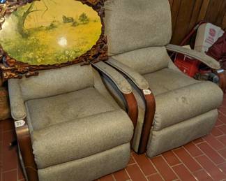 Pair of Reclining Chair - Wooden Picture