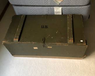 Old army trunk