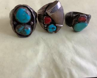 Super nice Turquoise in Sterling rings