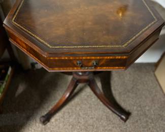 Stunning 1930’s leather top table 