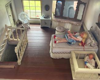 Doll house,  furnishings and accessories.