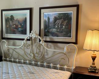 King mattress, boxsprings, head and footboard.