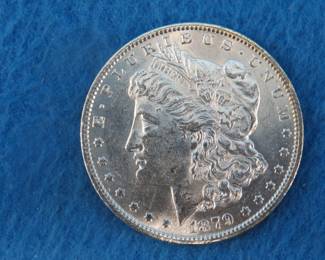 Lot 12. 1879 O Morgan Silver Dollar  BU
