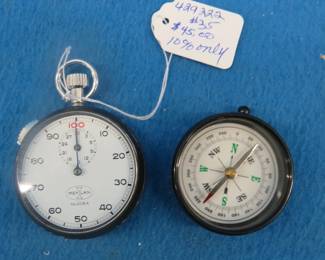 Lot 141. Meylan model 208A stopwatch and a compass