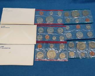 Lot 150. 1975, 1977, and 1981 US Mint Uncirculated Coin Sets