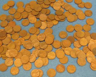 Lot 207. 200 Wheat Pennies from the 40s and 50s