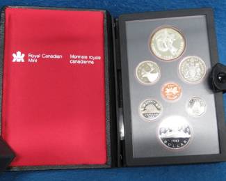 Lot 350. 1983 Canadian Proof Set. The dollar is 50% silver