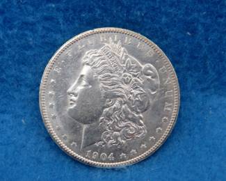 Lot 19. 1904 O Morgan Silver Dollar  BU