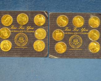 Lot 378. Two sets of seven each (14 total) Presidential Dollar Coins