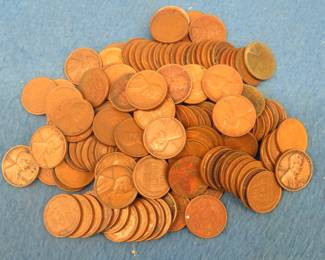 Lot 77. 150 Lincoln wheat pennies