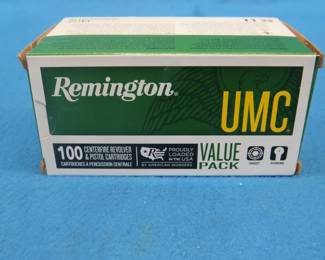 Lot 57. 100 Remington UMC 9mm rounds.  115 grain FMJ