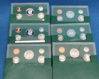 Lot 233. Six US Mint Proof Sets: (2) 1994, 1995, 1996, 1997, and 1998.