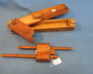 Lot 413. Two old unidentified wooden items