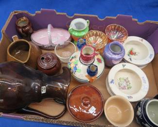 Lot 225. Vintage stoneware and glassware