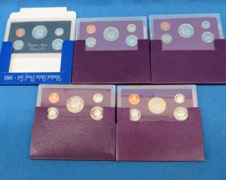 Lot 119. 1983, 1989, 1991, (2) 1992 US Mint Proof Sets