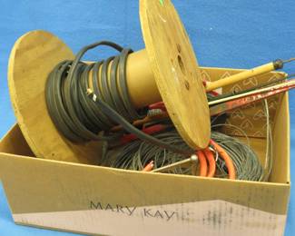 Lot 348. Some copper wire and ice fishing items