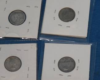 Lot 313. Four Silver Canadian Dimes:  1911, 1919, and (2) 1953