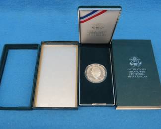 Lot 116. 1990 US Mint Commemorative Eisenhower Centennial Silver Dollar. 90% silver. 26.730 gr.