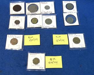 Lot 373. Eight foreign coins and two state quarters. See photos for some recent eBay sold values