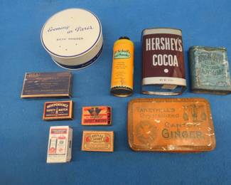 Lot 33. Vintage tins and safety matchboxes