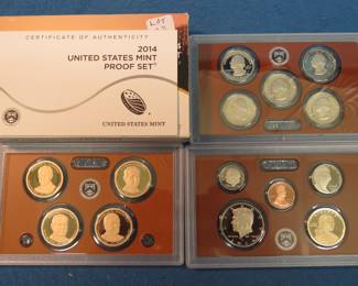 Lot 374. 2014 and 2015 US Mint Proof Sets