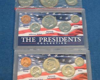 Lot 236. Two "The Presidents Collection" and one 1974 D US Mint Proof Set