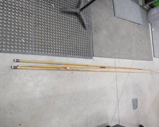 Lot 58. Three 3-section fishing poles.  Approx. 10'