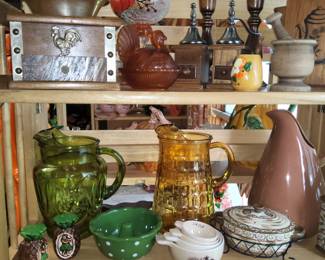 Temptations,  vintage pitchers, americana kitchenware