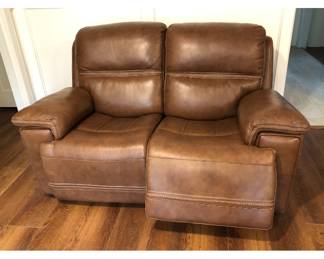 Secretariat Brown Leather Power Reclining, Loveseat  from Gallery Furniture in 2020 