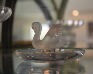 Lalique swan small trinket dish